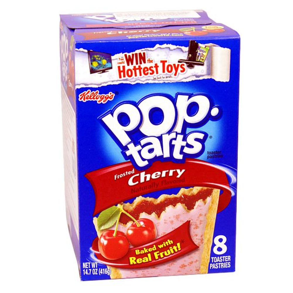 1x8 Kelloggs Pop Tarts Frosted Cherry unter Frühstück