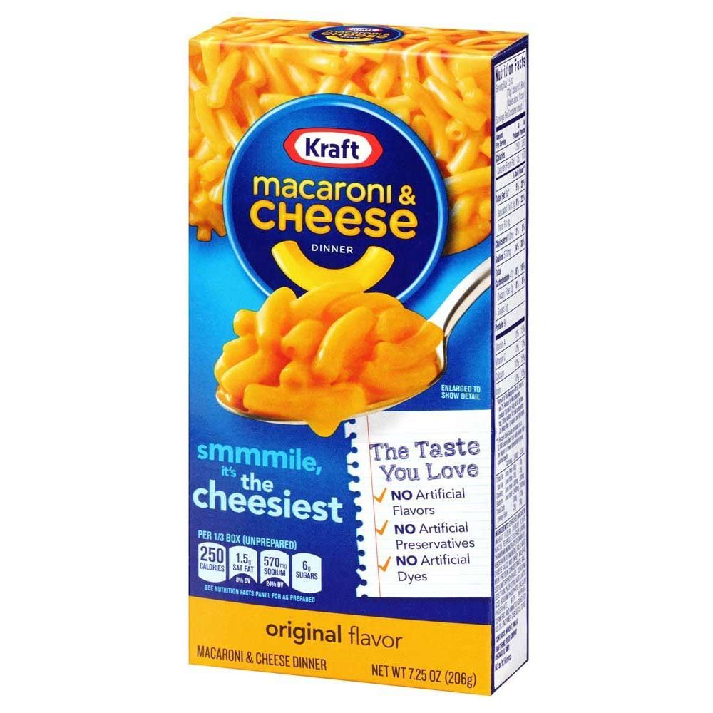 Kraft Macaroni und Cheese Dinner unter Lebensmittel
