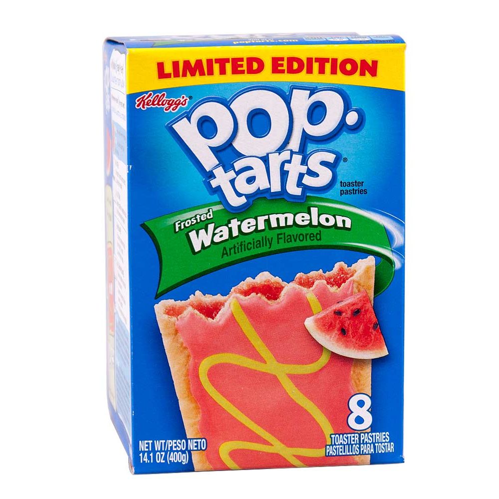 1x8 Kelloggs Popt Tarts Frosted Watermelon unter Frühstück
