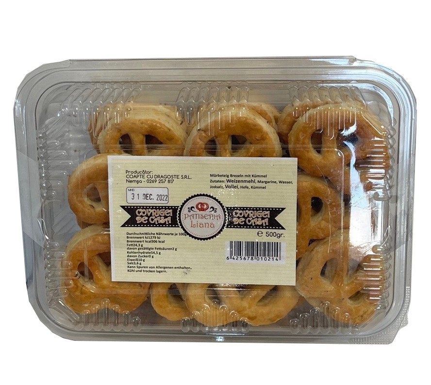 Mürbeteig Brezeln mit Kümmel