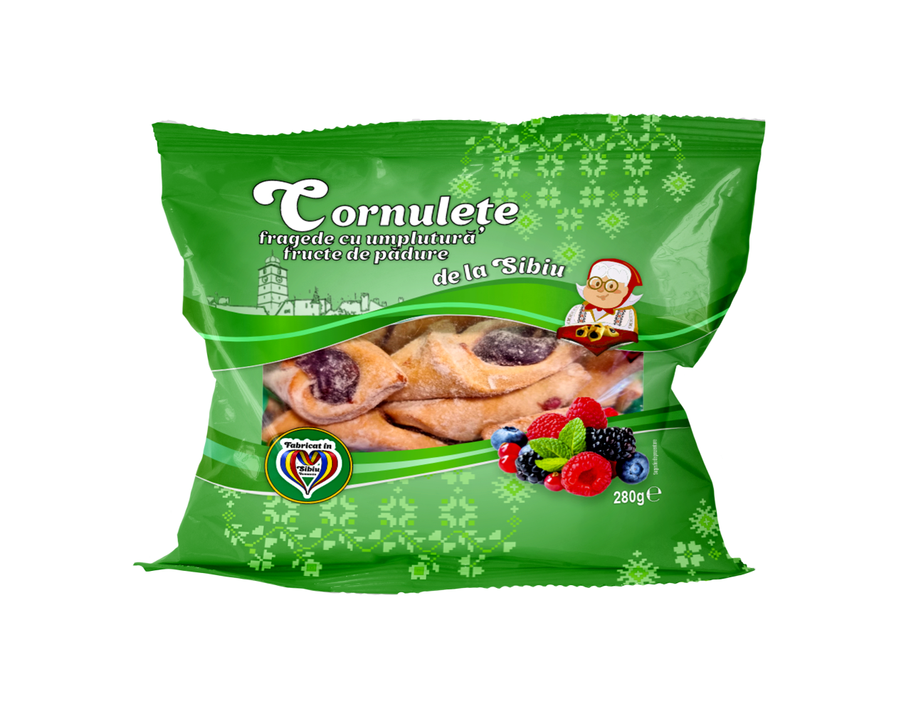 Kipferl mit Waldfruchtfüllung