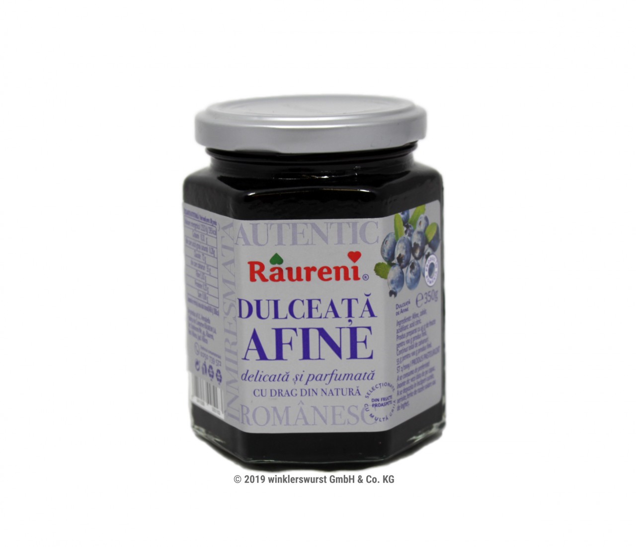 Raureni Heidelbeerkonfitüre (Marmelade) 350g (Dulceata Afine)