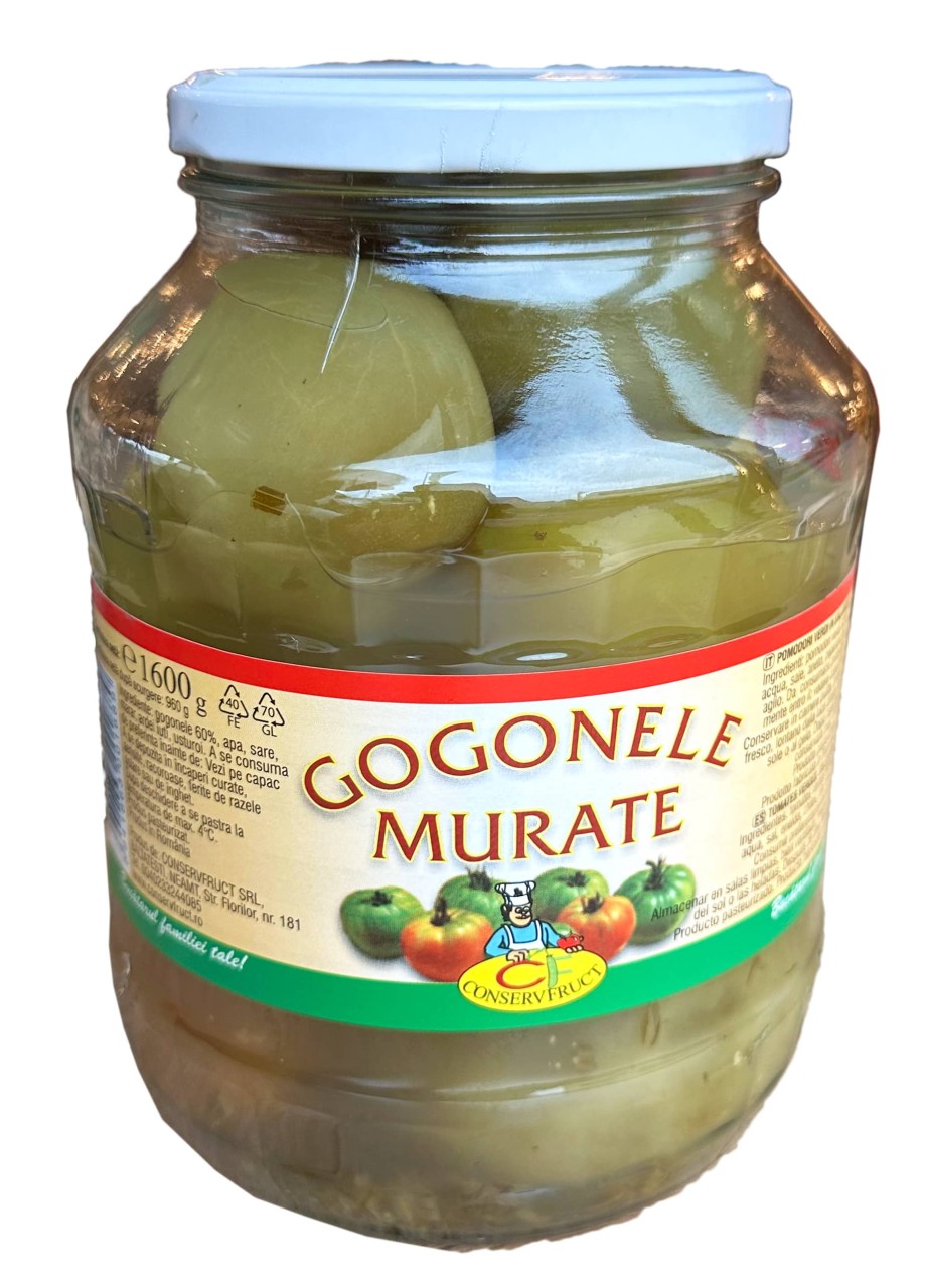 Grüne Tomaten in Salzlake im Glas (Gogonele Murate)