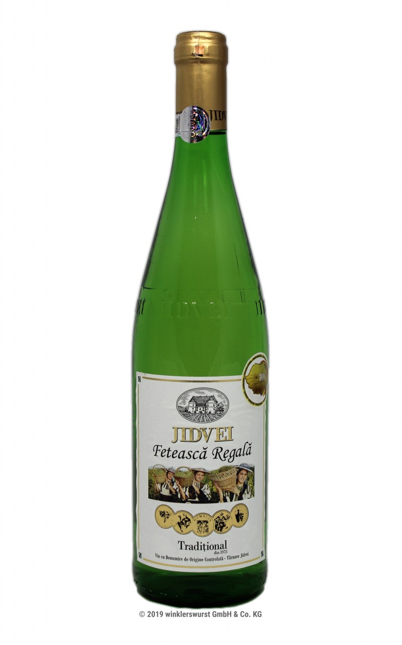 Halbtrockene Weisswein von Jidvei 0-75l (Feteasca Regala) aus Rumänien