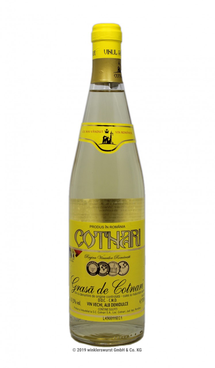 Lieblicher Weisswein von Cotnari 0-75l (Grasa de Cotnari) aus Rumänien
