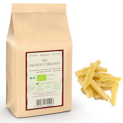 Bio Ingwer Stäbchen mild- kandiert