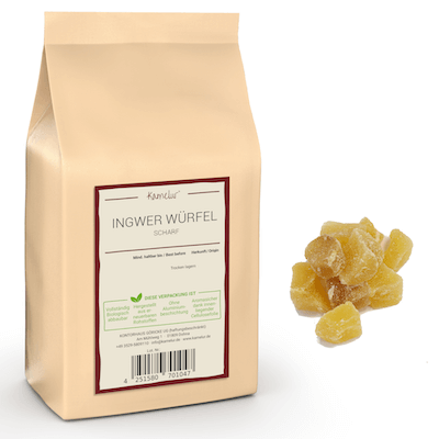 Ingwer Würfel scharf- kandiert