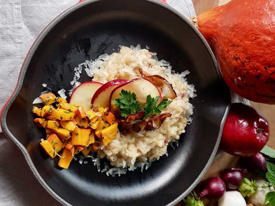 Zimtiges Apfel-Kürbisrisotto aus der Eifel