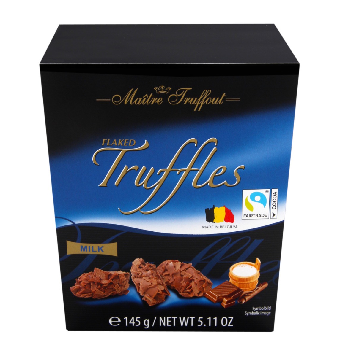 Trüffelpralinen mit Milchschokoladenflocken
